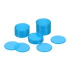 PVC Game Chips 3/4 Inch for Counting Playing Marker Transparent Blue Pack of 75