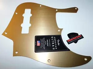Fender Jazz Bass Pickguard American Ultra II Gold Guitar Parts Pick Project J - Picture 1 of 3