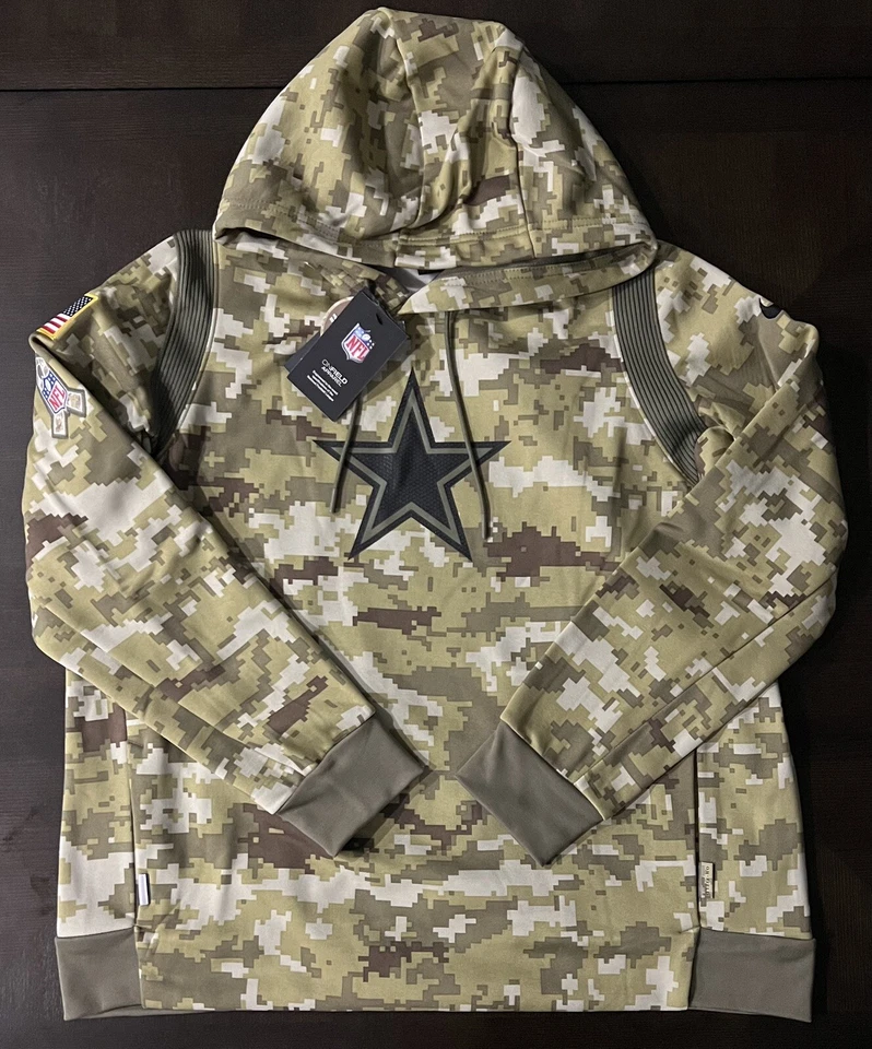 Women New Orleans Stains Nike Olive Salute to Service Therma Hoodie MEDIUM