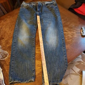 American Eagle Men's Jeans Size 31x30(28) ACT Slim Straight Dark Wash Blue Jeans - Picture 1 of 7