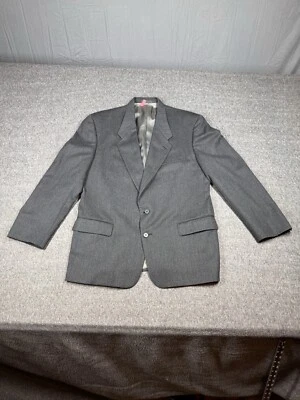 Monsieur Givenchy Blazer Mens Size 46 Gray Tweed Pin Stripe Notch Lapel Wool - Image 1 of 4