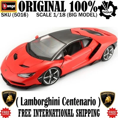 1-18 Lamborghini Centenario modelo de carro de luxo fundido vermelho original tamanho grande raro - Imagem 1 de 4