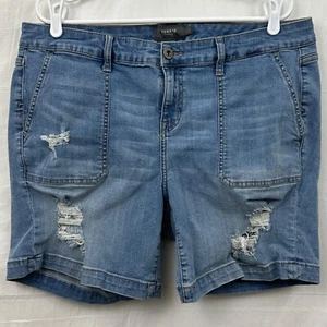 Torrid 5 Inch Vintage Stretch Mid-Rise Short Women Size 18 Undone Blue - Imagen 1 de 12