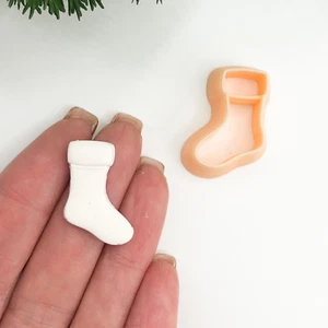 Clay Cutter Stocking | Embossed Christmas Sock Cutters | Polymer Makers Tools - Picture 1 of 7