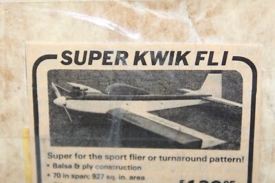 VINTAGE NIB SUPER KWIK FLI CLASSIC PATTERN BALSA KIT - Image 1 of 4