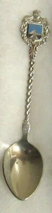 #132) SILVER PLATED TEA SPOON MONT SAINT MICHEL TIDAL ISLAND NORMANDY FRANCE - Picture 1 of 2