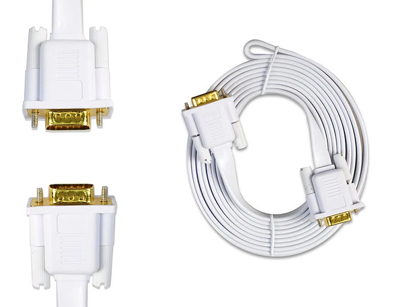Cavo prolunga vga maschio 15 pin 24k 3 metri per monitor pc tv video piatto - Immagine 1 di 1