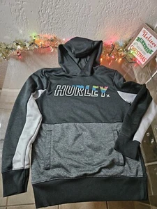 Y2K/00'S Hurley Nike Dri Fit Hoodie Size Medium Kids 10/12 Rainbow EUC - Picture 1 of 7