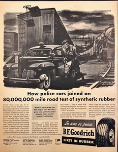 1943 B.F. Goodrich Synthetic Rubber Helping Effort at Home WWII Vintage Print Ad - Picture 1 of 7