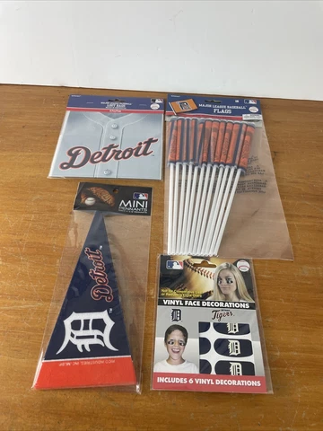 Detroit Tigers MLB Baseball Party For 8 Flags Pennants Loot Bags Cover