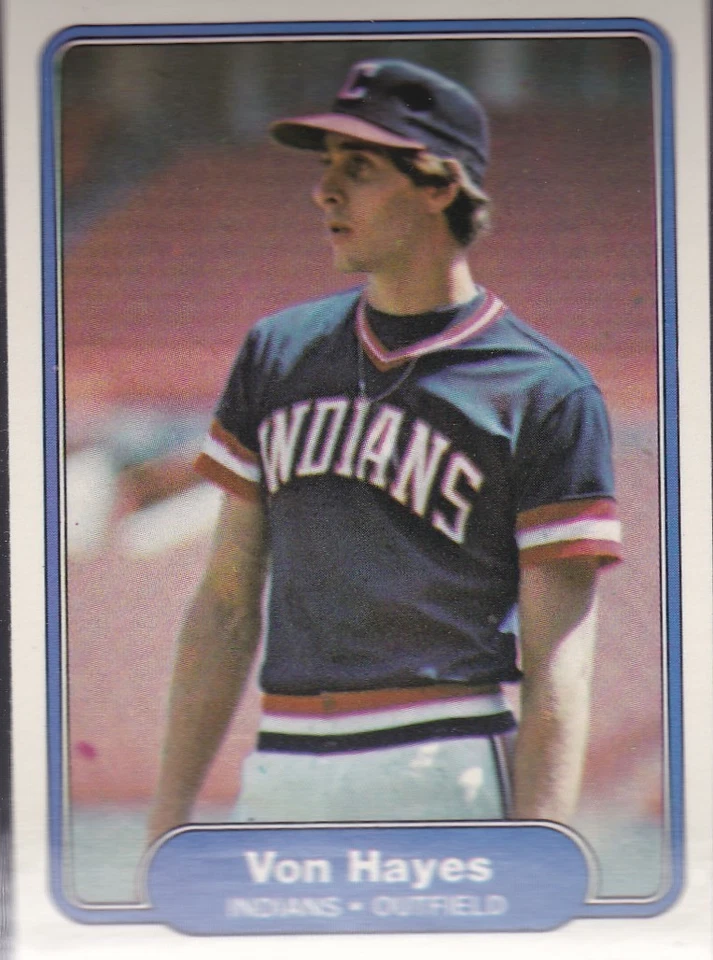 1982 FLEER BASEBALL VON HAYES ROOKIE #371 INDIANS NMMT/MINT *57754 - Image 1 of 1