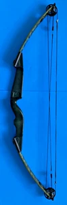 VINTAGE STAGS ARROW SHOP 44” COMPOUND BOW 28” RH 40-60# CAMO FORKED LIGHTNING EU - Picture 1 of 11