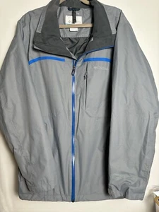 Columbia Herren wetterfeste Omni-Tech Interchange Regenjacke grau Größe Large - Bild 1 von 10