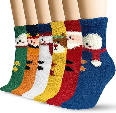 Мягкие уютные пушистые тапочки теплые плюшевые носки рождественские наполнители подарки для женщин - Изображение 1 из 4