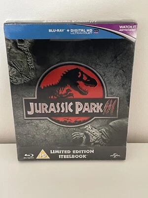 JURASSIC PARK 3 LIMITED EDITION UK BLU RAY STEELBOOK (NEW AND SEALED) - Image 1 of 4
