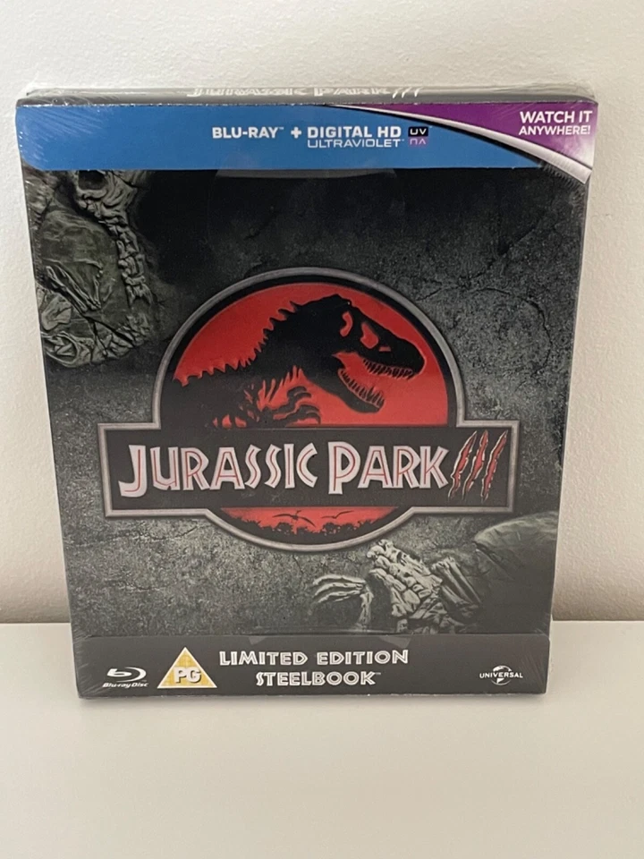 JURASSIC PARK 3 LIMITED EDITION UK BLU RAY STEELBOOK (NEW AND SEALED) - Image 1 of 4