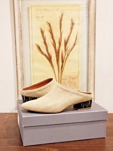 Aquatalia Fife Waterproof Woven Leather Mule Slide Size 9 - Picture 1 of 12