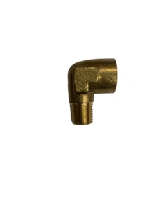 Forged Brass Street Elbow Fitting 90 Degree 1/8 NPT Pipe Thread Heavy Duty Qty 2 - Picture 1 of 3