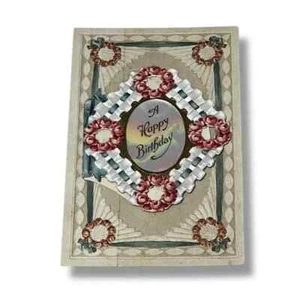 Postcard A Happy Birthday Fold Out Flap Divided Back Card C268 - Picture 1 of 3