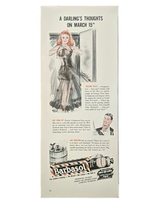 1942 anuncio impreso vintage de Barbasol.  Camisón y encaje para dama.   Segunda Guerra Mundial - Imagen 1 de 1