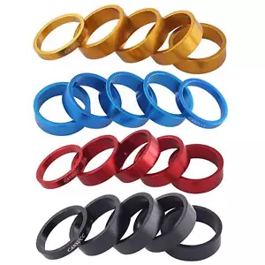 6Pcs Bike Headset Spacer Aluminium Alloy Stem Headset Spacers 1/8-Inch Stem - Picture 1 of 29