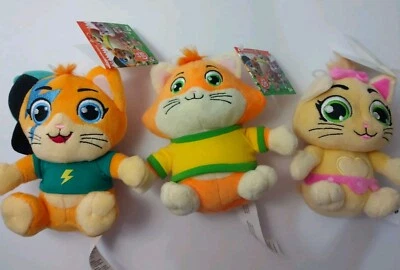 99 Cats Lot of 3 Plush by Toy Plus Pilou, Meatball, Lampo Small Plush 5" NEW NWT - Image 1 of 4