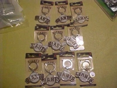 Qty of 10 San Francisco Giants Metal keychains  MLB Licensed Ships free - Image 1 of 2