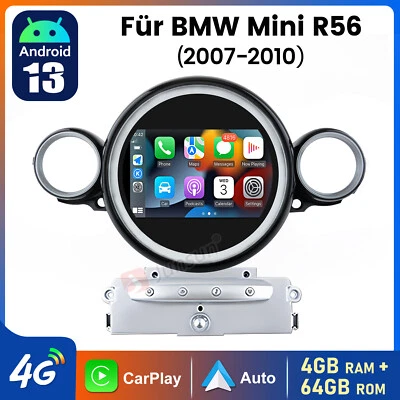 4+64GB Carplay Android Autoradio Für BMW Mini Cooper R55 R56 GPS Navi 4G 8-Kern - Bild 1 von 4