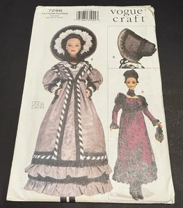 Vogue Linda Carr 1820s 1830s modello vestiti storici #7296 bambola 11,5" NON TAGLIATA - Foto 1 di 3