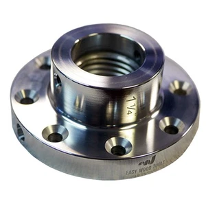 3-1/2" Diameter with 1-1/4" - 8 TPI F635 Bright Aluminum Faceplate - Picture 1 of 1