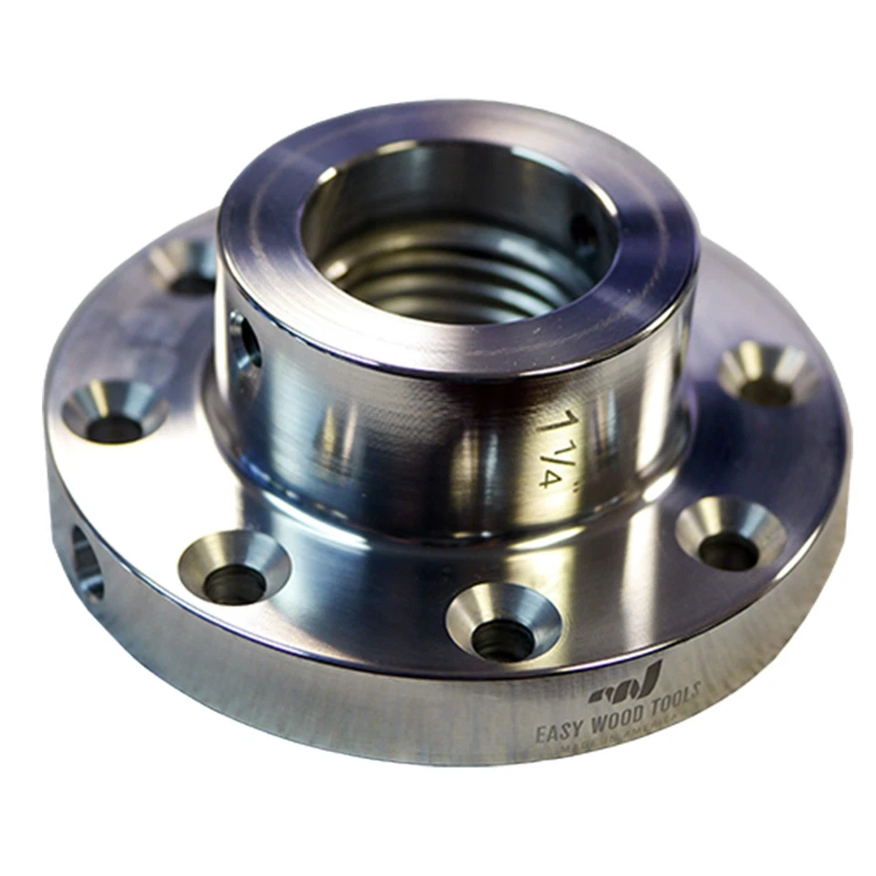 3-1/2" Diameter with 1-1/4" - 8 TPI F635 Bright Aluminum Faceplate - Image 1 of 1