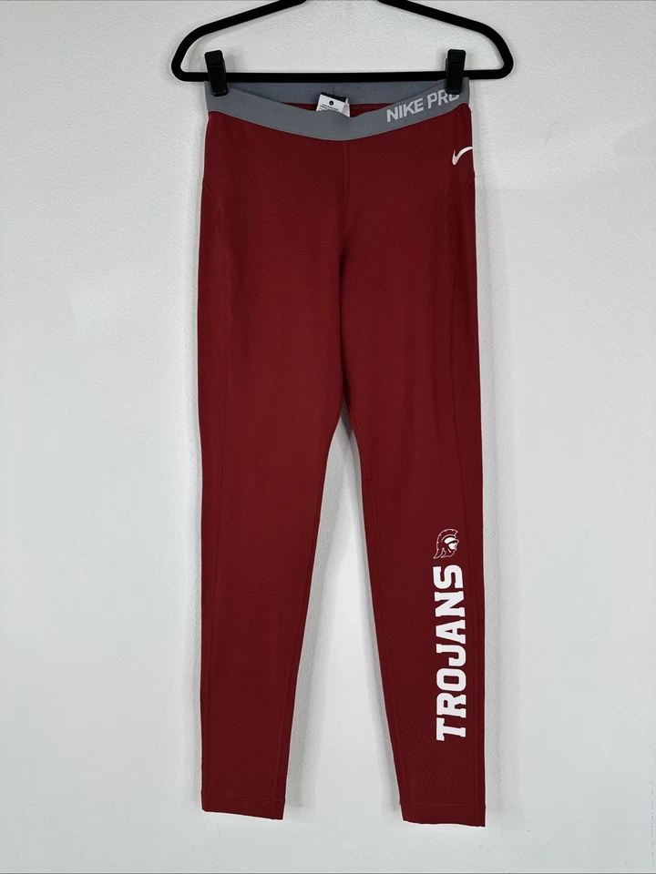 Pantalones de compresión Nike Pro USC Trojans para hombre talla L rojos gimnasio atléticos  Foto 1 de 4