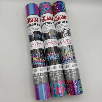 Siser EasyPatterns HTV Heat Transfer Vinyl Ombre Unicorn Mermaid Cheetah - Image 1 of 2