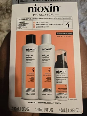 Nioxin Pro Clinical, Colored/Dry/Damaged Hair, Thicker, Fuller Hair System Kit 4 - Image 1 of 2