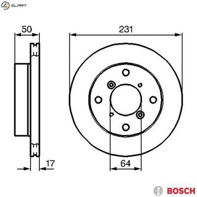 2x BRAKE DISC 0 986 478 721 FOR FORD AUSTRALIA FAIRLANE FALCON/Pickup LTD  FPV - Image 1 of 4
