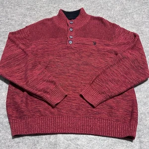 US POLO ASSN PULLOVER HERREN 2XL ROT PULLI BLAU KRAGEN THERMOFUTTER 1/4 KNOPF - Bild 1 von 8