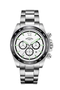 Rotary Mens Chronograph Watch White Dial & Silver Strap GB05440/02**REFURBISH... - Picture 1 of 7