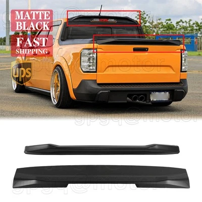 Para Ford Maverick 22-25 Negro Mate Camión Puerta Trasera Tapa Alerón y Ala de Techo Foto 1 de 4