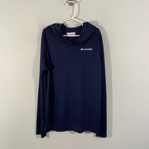 Columbia Boy's Navy Performance Long Sleeve Hoodie Size M (10/12) - Picture 1 of 8