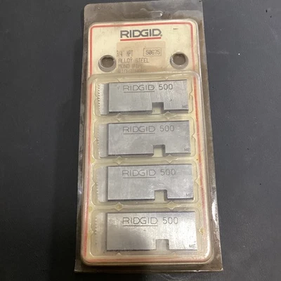Ridgid 50675 MONO Pipe Dies 3/4" NPT RH Alloy Steel 4pc - Image 1 of 3