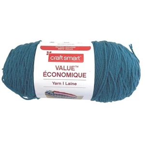 Craft Smart Value Solids Acrylic Yarn 1 Skein Color Reef VS150 7 OZ Blue Green - Picture 1 of 4