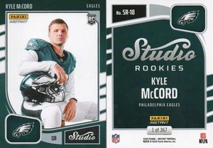 KYLE MCCORD 2025 Panini Instant STUDIO ROOKIES RC SP PHILADELPHIA EAGLES PR/367 - Imagen 1 de 1