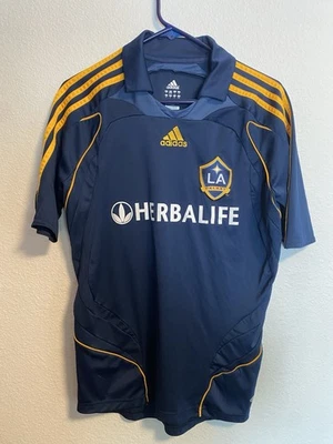 Футболка мужская Adidas LA Galaxy 08/09 Away Beckham No23 размер S темно-синяя MLS - Изображение 1 из 4
