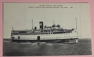 Postkarte MA New Bedford Dampfer Naushon Martha’s Vineyard Nantucket Schiff - Bild 1 von 2