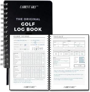 Logbuch - drahtgebundenes Golf Notizbuch und Scorekarte - schwarz  - Bild 1 von 7