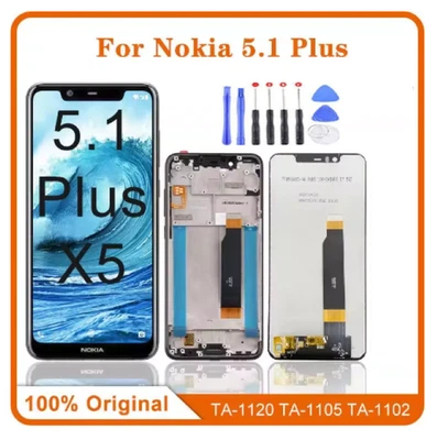 For Nokia 5.1 Plus LCD Display Touch Screen Assembly For Nokia X5 5.1 Plus LCD - Image 1 of 2
