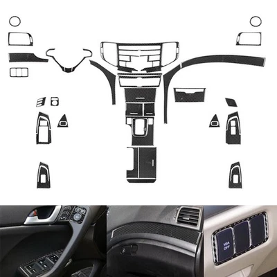 37Pcs Interior Dashboard Console Set Carbon Fiber Cover Trim For ACURA TSX 09-14 - Image 1 of 4