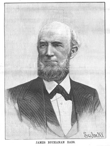 James Buchanan Eads - American Engineer - Eads Bridge in St. Louis, MO - 1887 - Bild 1 von 2