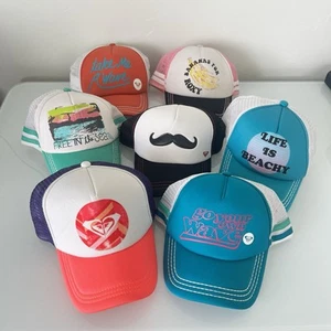 Vintage Roxy Quicksilver Trucker Mesh Damen Strandhüte Menge 7 verstellbar - Bild 1 von 22