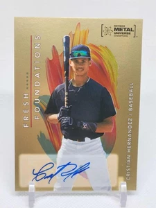 2022 Skybox Metal Universe Champions Cristian Hernandez Gold Auto #'D 07/10 #FF4 - Picture 1 of 2